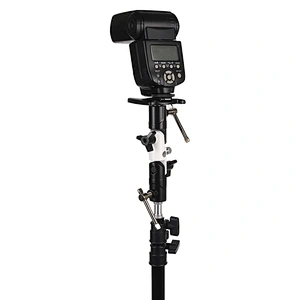 Kaliou Adjustable 3-section U-shaped Swivel Metal Flash Bracket for Camera DSLR Umbrella Holder/Ball Head/Trigger/Light Stand