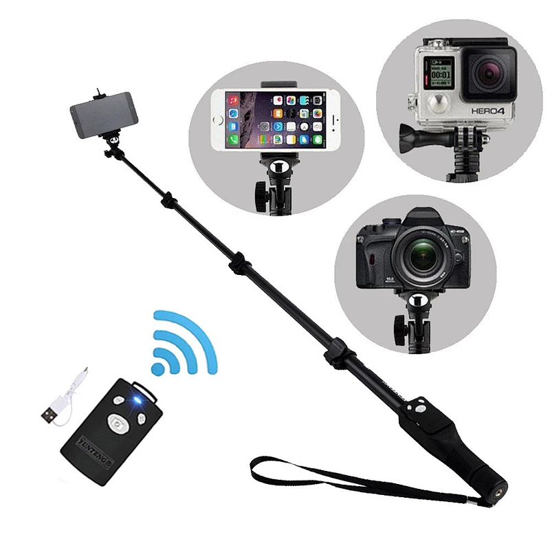 Kaliou Yunteng 1288 Bluetooth Selfie Stick Monopod Tripod for Iphone 7 6 6s Plus Xiaomis Samsungs Phones Camera Yt-1288