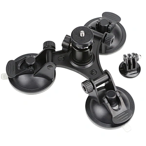Kaliou Factory Plastic Triangle Suction Cup With 360 Degree Rotation Ball Head For Gopros 7 6 5  4 3 2 1 Action Camera