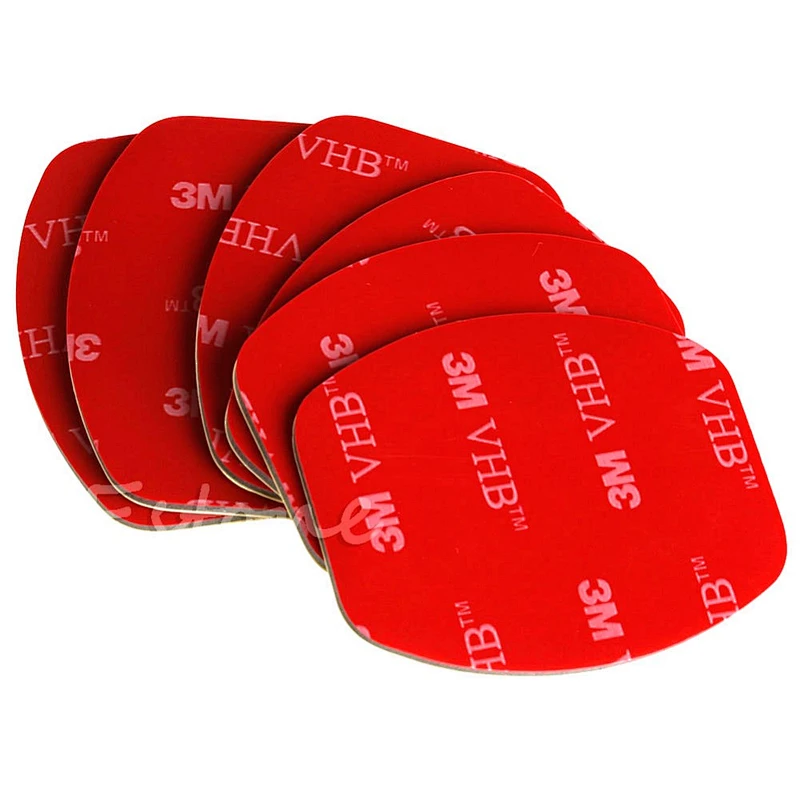 Wholesale High Quality 6 in 1 kit 3M 3pcs Flat 3pcs Curved Helmet Mount Adhesive Pads for Gopros HD Heros 1 2 3 3+ 4 5 6