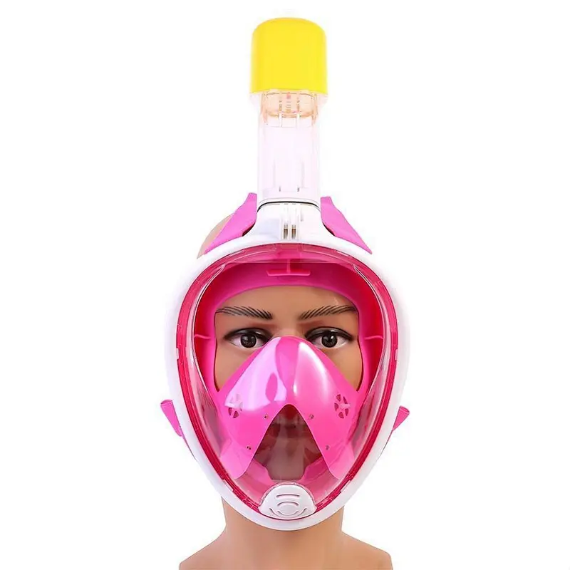 2018 Full Face Snorkeling Masks Panoramic View Anti-fog Anti-Leak Swimming Snorkel for Scubas Underwater Diving Mask