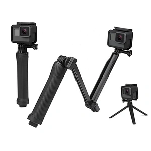 Kaliou Go pro 3 Way Selfie Stick Monopod Tripod for GoPros 7 6 5 4 3 2 1 SJCAMS Sj4000 Sj5000 XiaomiXiaoyi 4K