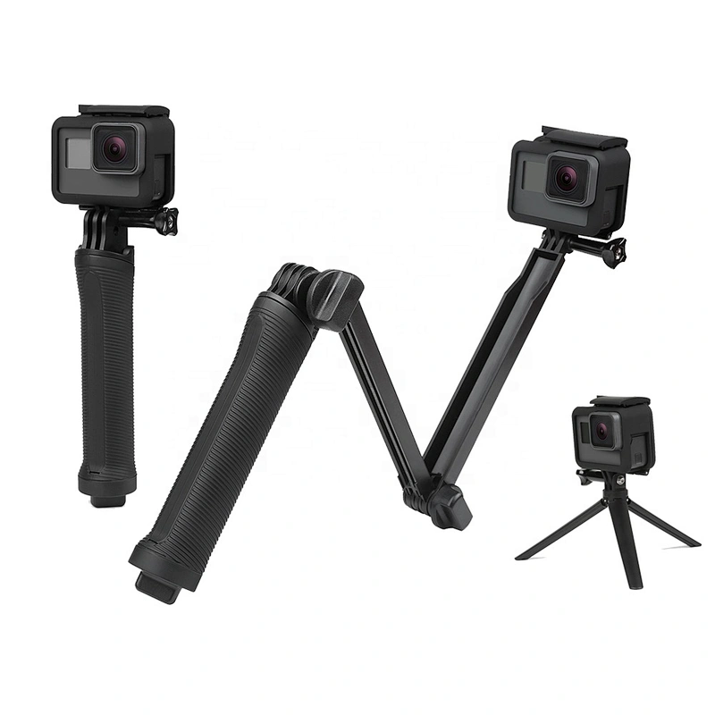 Kaliou Go pro 3 Way Selfie Stick Monopod Tripod for GoPros 7 6 5 4 3 2 1 SJCAMS Sj4000 Sj5000 XiaomiXiaoyi 4K