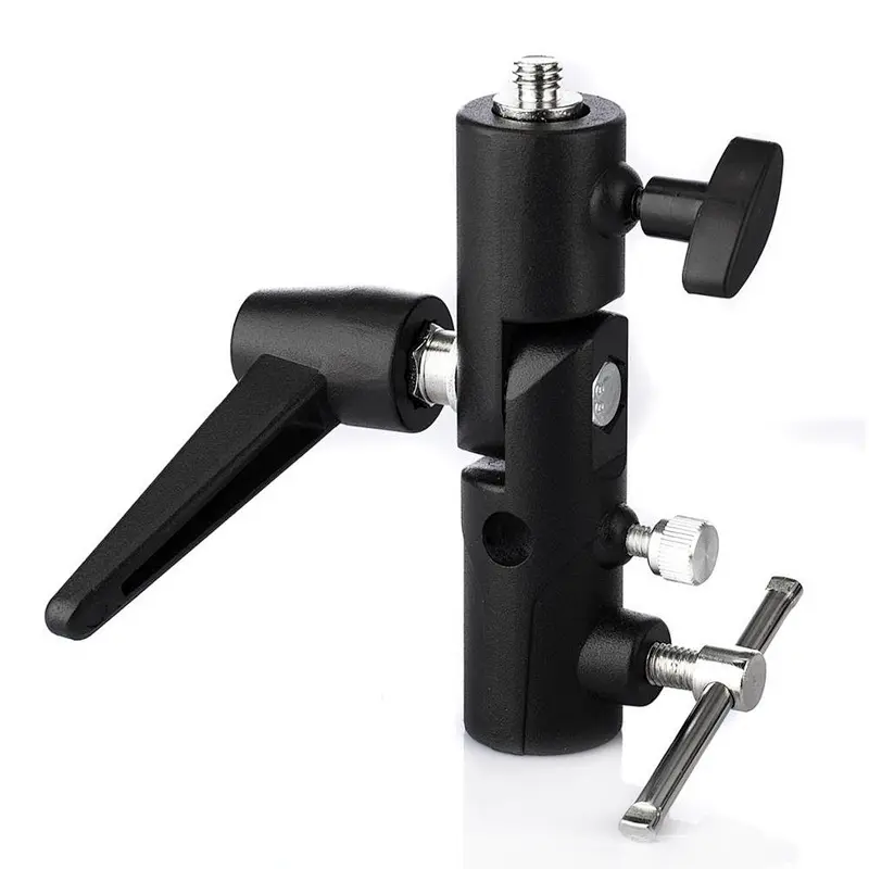 Whole-metal Light studio Flash Holder Bracket/H-Type Mountable Umbrella/Flash Light Stand adapter