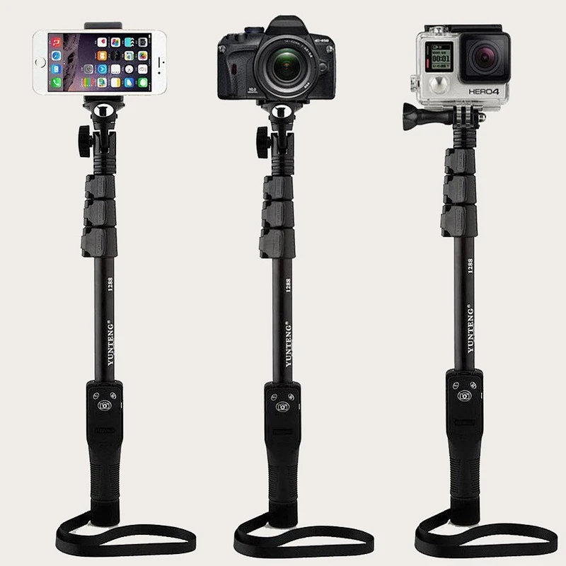 Kaliou Yunteng 1288 Bluetooth Selfie Stick Monopod Tripod for Iphone 7 6 6s Plus Xiaomis Samsungs Phones Camera Yt-1288