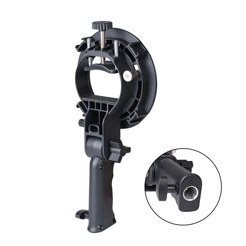 New S Type Bracket Handheld Grip Mount Flash Bracket Holder for Godoxs Yongnuos Meikes Speedlite Flash Softbox with Handle