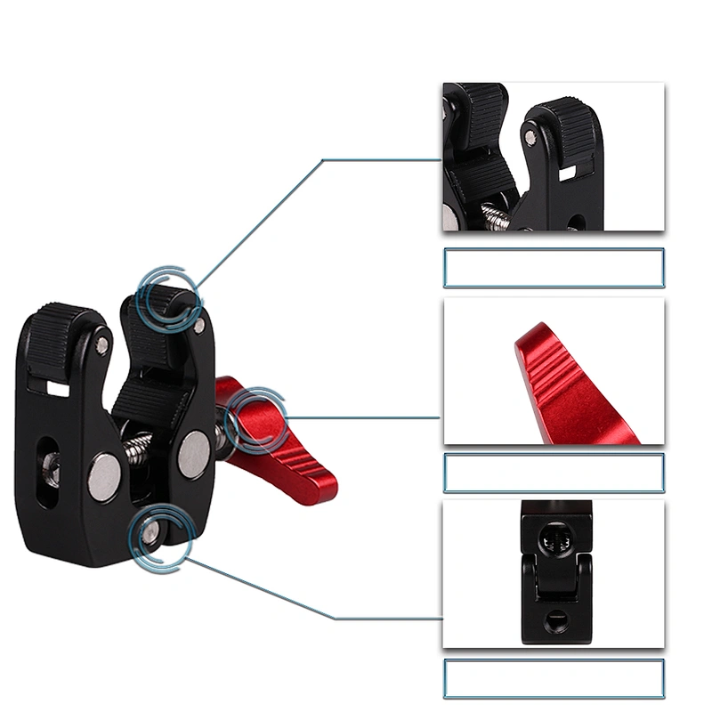 New arriving Multi-function Super Ball Head Clamp Magic Arm Super Clamp w/1/4