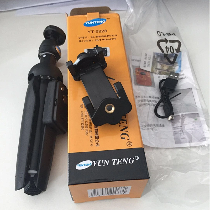 Kaliou Foldable Yunteng 9928  Selfie Stick Tripod Bluetooth Tripod with Remote Shutter for Go pro 7 6 5 4 3 2 Smartphone Dslr