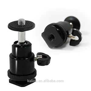 Universal 360 Degree Swivel Rotating Hot shoe Mini Tripod Ball head Mount Adapter 1/4