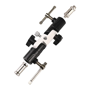 Kaliou Adjustable 3-section U-shaped Swivel Metal Flash Bracket for Camera DSLR Umbrella Holder/Ball Head/Trigger/Light Stand