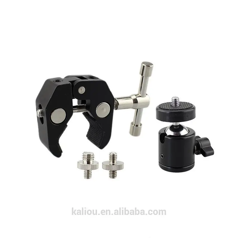 Multifunction Holder Light Stand Camera Connecting Large Crab Clamp with Ball Head Spherical Mount