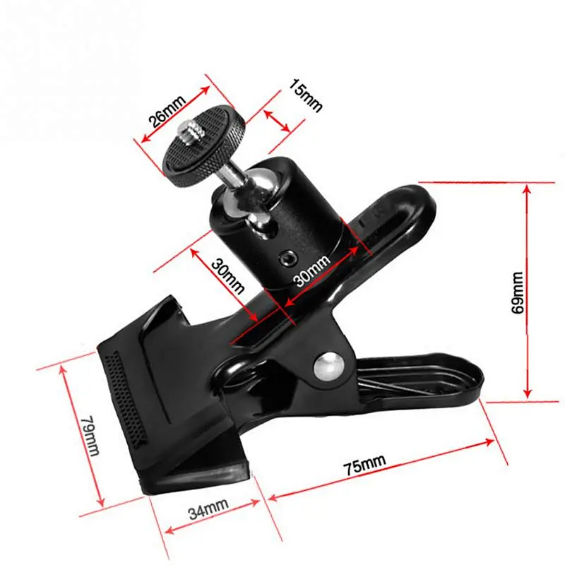 camera Heads Multi-function Clip Clamp Holder Mount with Standard Ball Head 1/4 Screw photography accessories for Camera holder