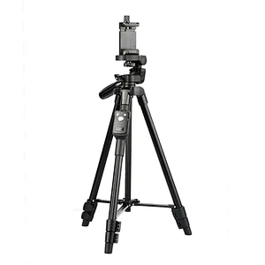 YUNTENG 5208 Aluminum Alloy tripod professional Wireless Remote Control Shutter with Universal Smartphone Mount for camera