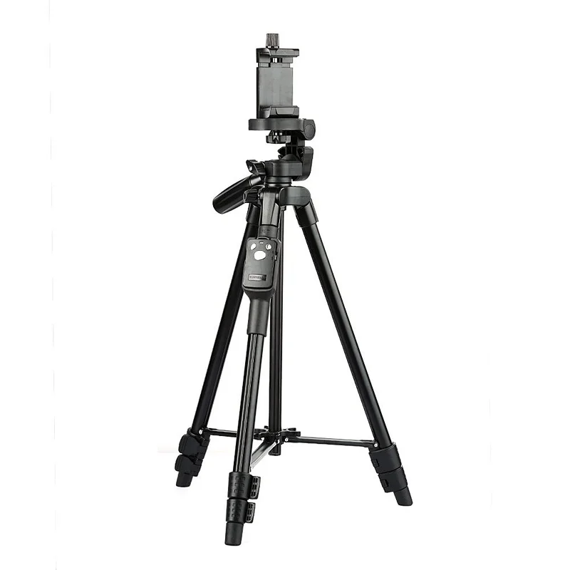 YUNTENG 5208 Aluminum Alloy tripod professional Wireless Remote Control Shutter with Universal Smartphone Mount for camera