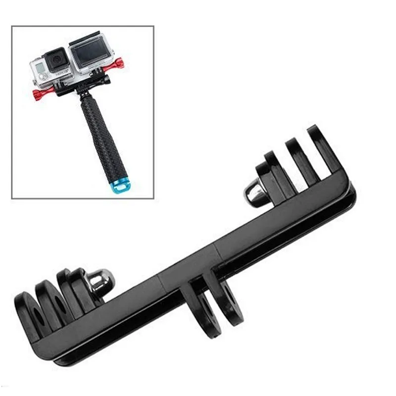 Kaliou Double Bracket Bridge Connector Adapter Tripod LED Light for Go Pro Sports Camera Accessories