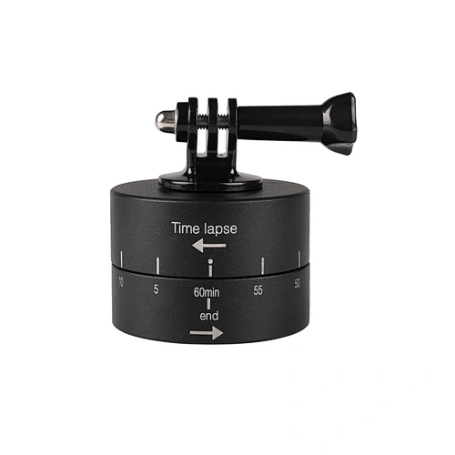 Kaliou 360 degree Rotating Automatic Timer Tripod Head Photography Delay Tilt Head Go pro 60min Time Lapse for Tripod Head