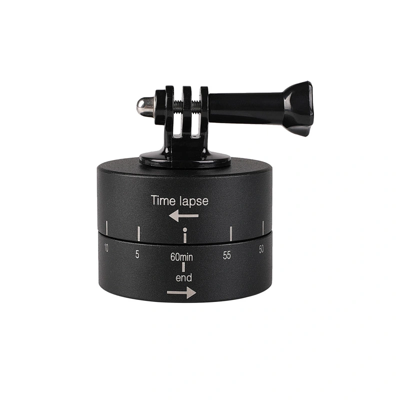 Kaliou 360 degree Rotating Automatic Timer Tripod Head Photography Delay Tilt Head Go pro 60min Time Lapse for Tripod Head