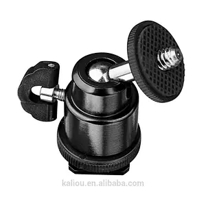 Universal 360 Degree Swivel Rotating Hot shoe Mini Tripod Ball head Mount Adapter 1/4