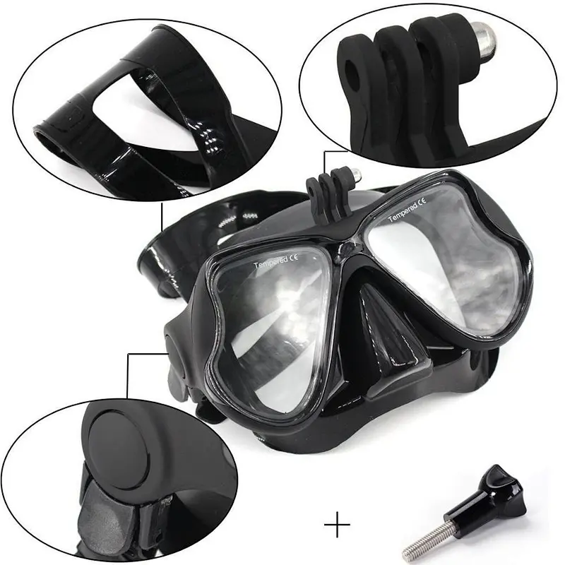2018 Professional Underwater Diving Mask Scuba Snorkel Swimming Goggles Scuba Diving Equipement Suitable For Most Sport Camera