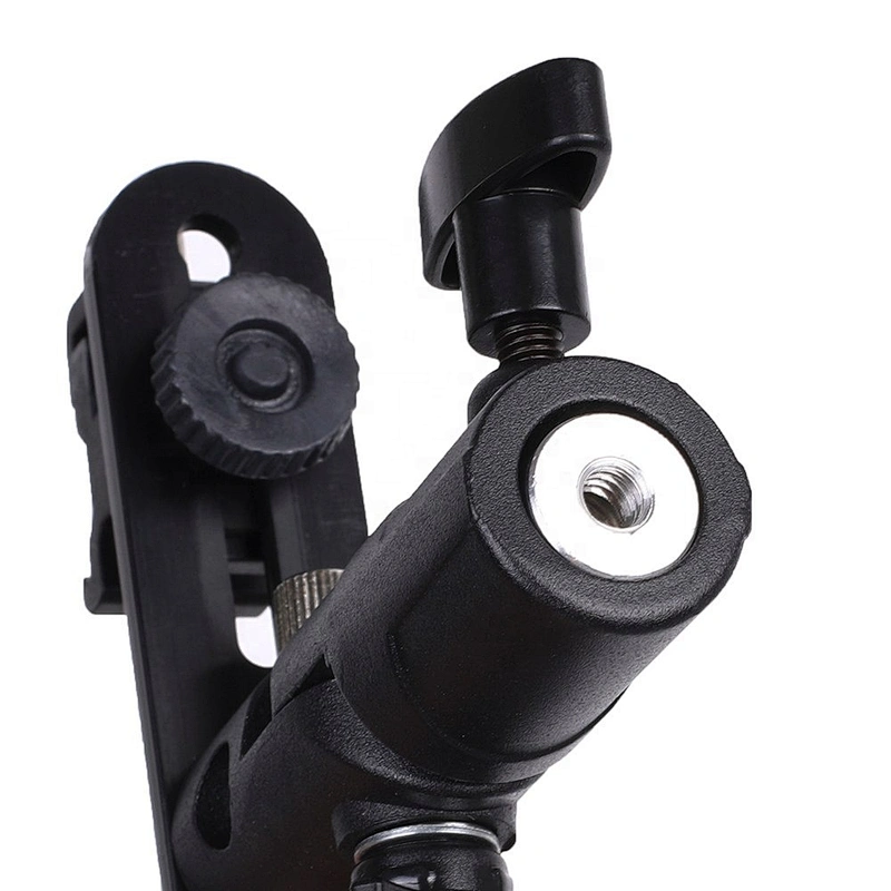 Universal Camera Flash Bracket 2 Hot shoes Umbrella Holder Swivel Light Stand Bracket for Speed light Photo Studio Accessories