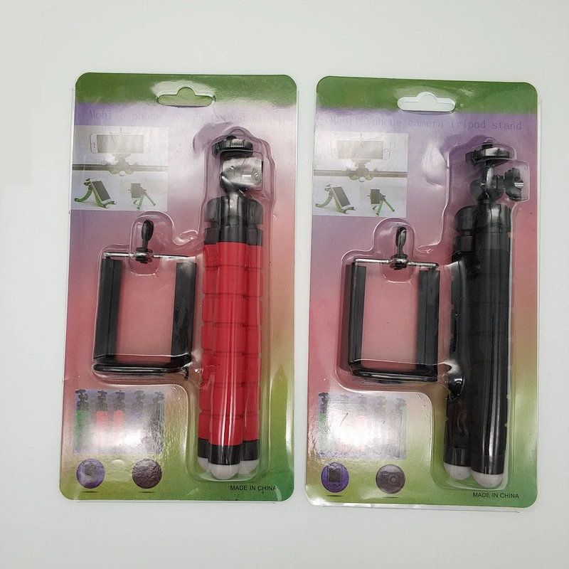 Kaliou Portable Flexible Mobile Octopus Sponge Tripod with Phone Clip Holder For Smart Phone i phone HuaweiXiaomi