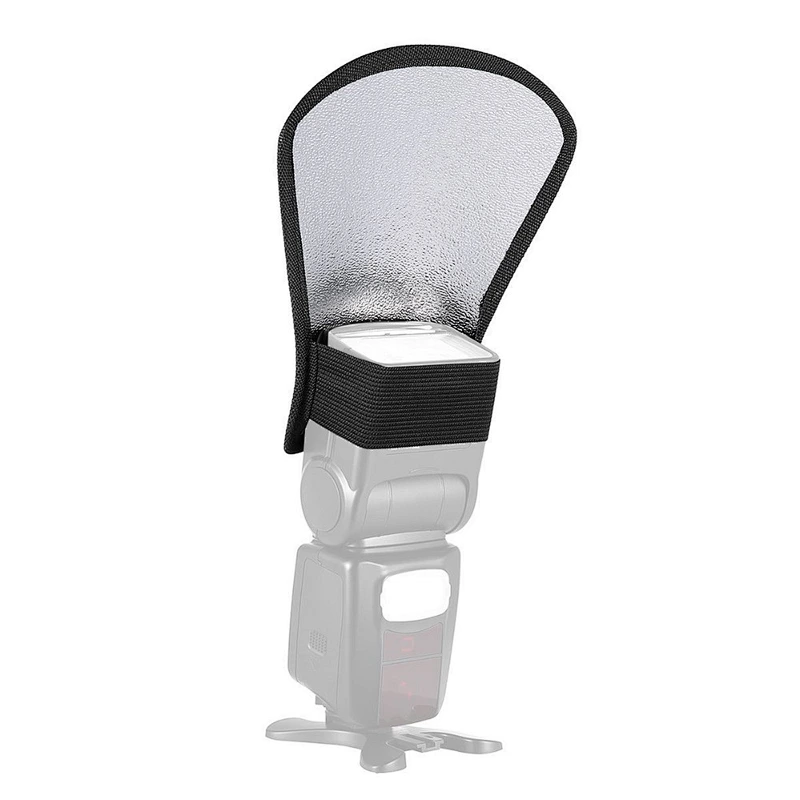 Kaliou Photo Studio Accessories Universal External Softbox Reflector White Silver Flash Diffuser for Camera DSLR