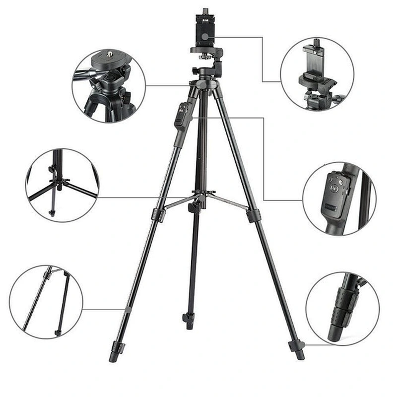 Good price for YUNTENG 5208 Aluminum Tripod with 3-Way Head & Bluetooth Remote + clip for Camera Phone