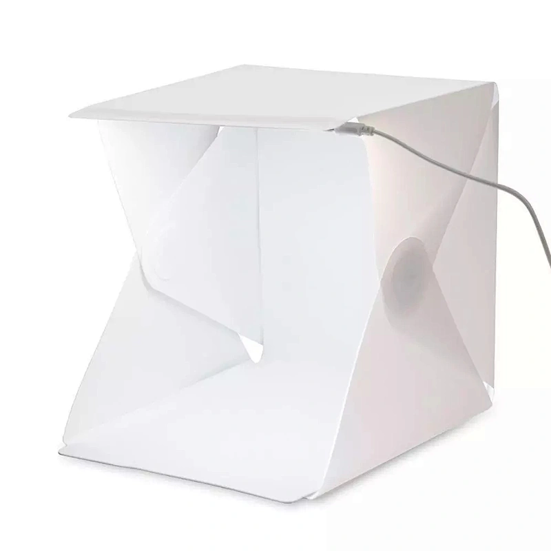 Factory price for Portable Folding Studio Diffuse Soft Box With LED Light Black White light room photo studio photography