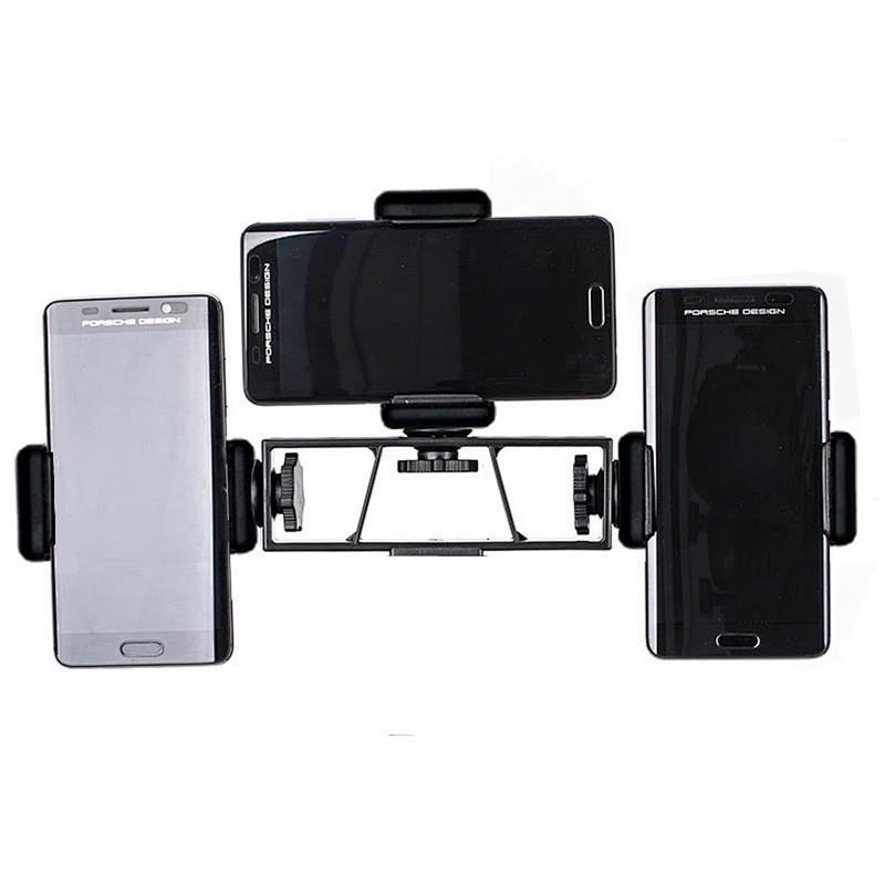 Kaliou Cell Phone Holder with Live Stream for iPhone mobile phone  double clip Holder Bracket Desk Lamp