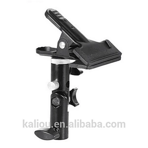 New Arrival Metal Big Spring Clamp Mount with Flash Bracket Stand for Camera Photo Studio or Backgrounds
