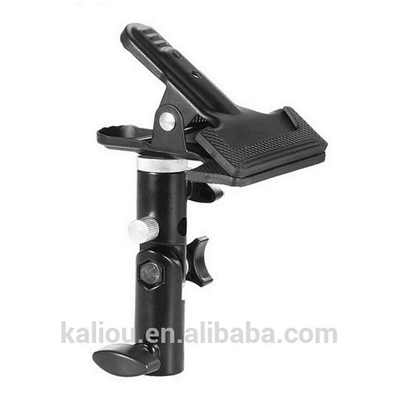 New Arrival Metal Big Spring Clamp Mount with Flash Bracket Stand for Camera Photo Studio or Backgrounds