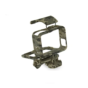 Kaliou Green Brown Grey Standard Border Frame Protective Camouflage frame for GoPro5 with Stand Screw Buckle Base