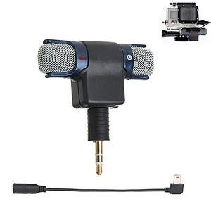Kaliou 3.5mm Stereo Microphone Mic Adaptor Adapter for gopros 4 3 3+ heros 4 / and for Android Iphone Computers Tablets
