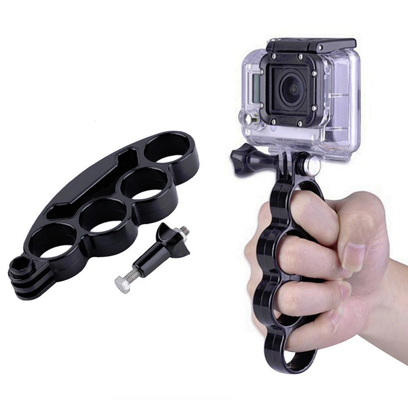 Handheld Knuckle Finger Grip Mount holder for GoProHero 5 4 3  Yi 4K SJ4000 SJ5000 SJ6000 Eken h9 Camera Selfie Accessory
