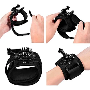 360 Degree Rotation arm Wrist GP Strap for GoPros Heros 7 5 6 4 Session Xiaomis Yi 4K Lite SJ4000 H9 Arm Belt Go Pro Accessory