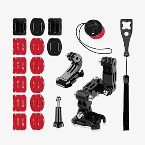 Kaliou Go pro Helmet Mount kit with J Hook Buckle Screw Wrench Thumb Konb Screw for Gopros 7 6 5  4 3 2  1 Action Camera