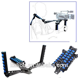 Kaliou Foldable Double-handle Shoulder Mount Video Stabilizer Steadicam for DSLR Camera Rig