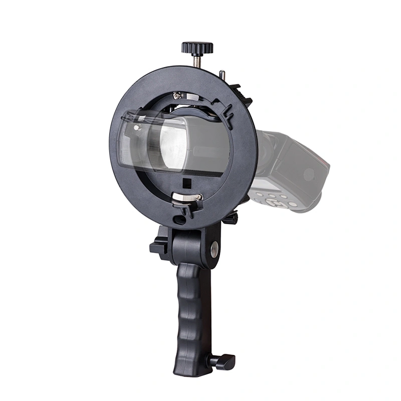 New S Type Bracket Handheld Grip Mount Flash Bracket Holder for Godoxs Yongnuos Meikes Speedlite Flash Softbox with Handle