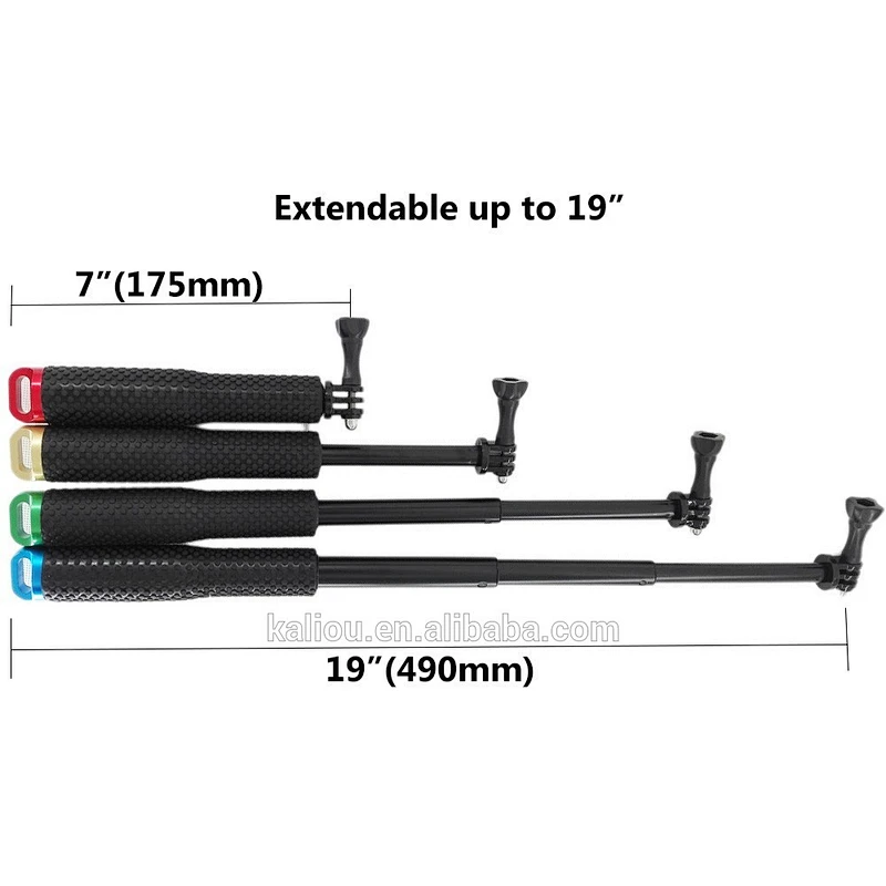 Factory sale Waterproof Handheld SP 19 inch Extendable Selfie Stick Monopod for Go pro Cameras