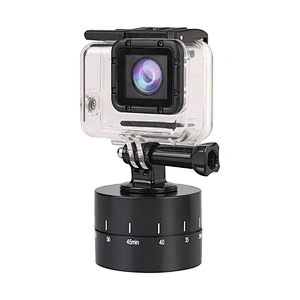 Kaliou Go pro 60min Time Lapse 360 degree Rotating Automatic Timer Tripod Head Photography Delay Tilt Head for Go Pro 7 6 5 4 3