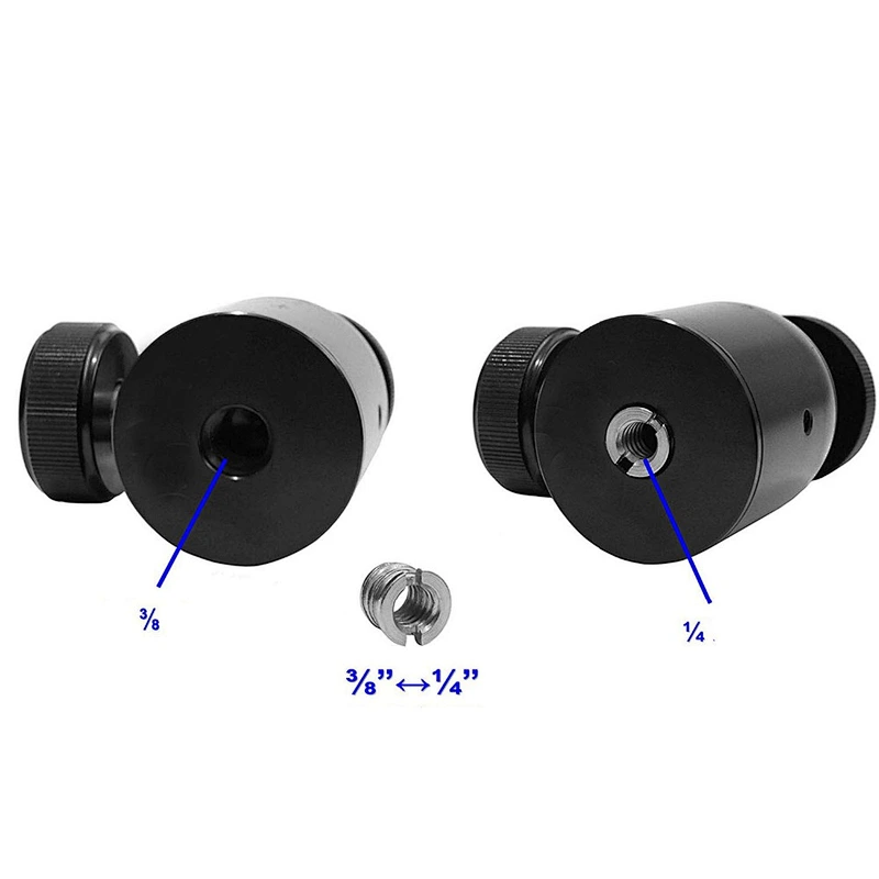 Kaliou 360 Degree Rotating 1/4-3/8 Screw Mini Ball Head for Tripod Mount Stand Camera DSLR