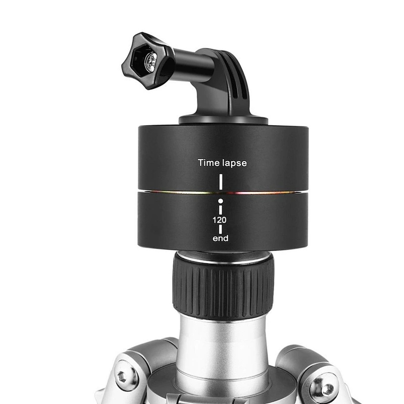 360 Degrees Panning Rotating Time Lapse Stabilizer Tripod Adapter for Gopros DSLR Sports Cameras Mobile phone 60/120 Minutes