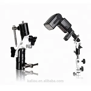 Kaliou Adjustable 3-section U-shape Swivel Flash Bracket for Camera Umbrella Holder/Trigger/Light Stand Adapter