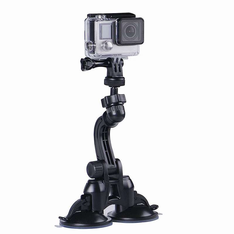 Manufacturer car driving recorder strong fixed double base suction cup bracket for Go pro hero5/4/3+ mountain dog