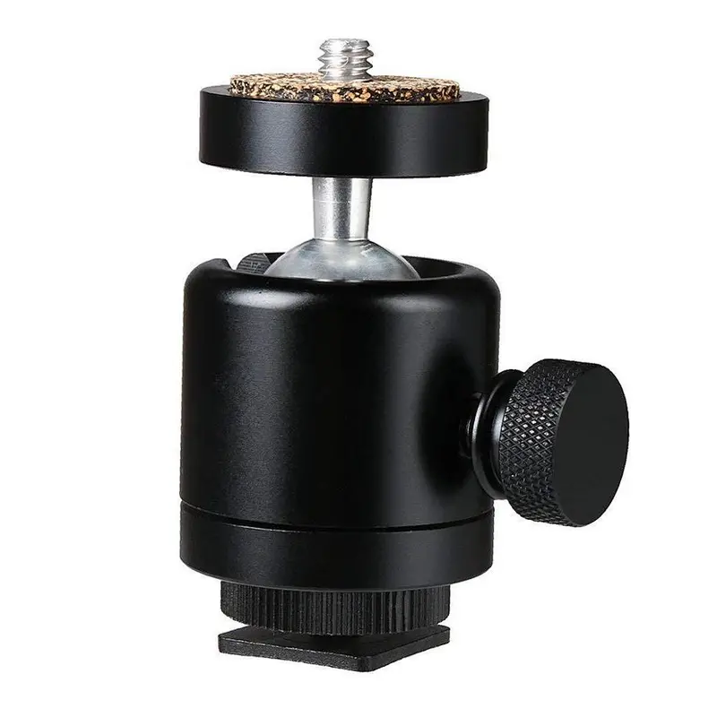 New type Mini Spherical pan/tilt High-quality Aluminum LED lamp bracket 1/4