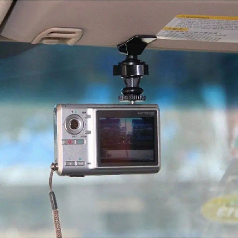 Car Driving Recorder Bracket Universal 1/4'' Screw Camera Bracket Clip Sunvisor Clip Holder Bracket for Videl Digital Cameras