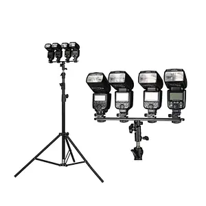 Kaliou 4 Hot Cold Shoe Mount Flash Bracket Umbrella Holder to Light Stand Tripod for dslr camera flash