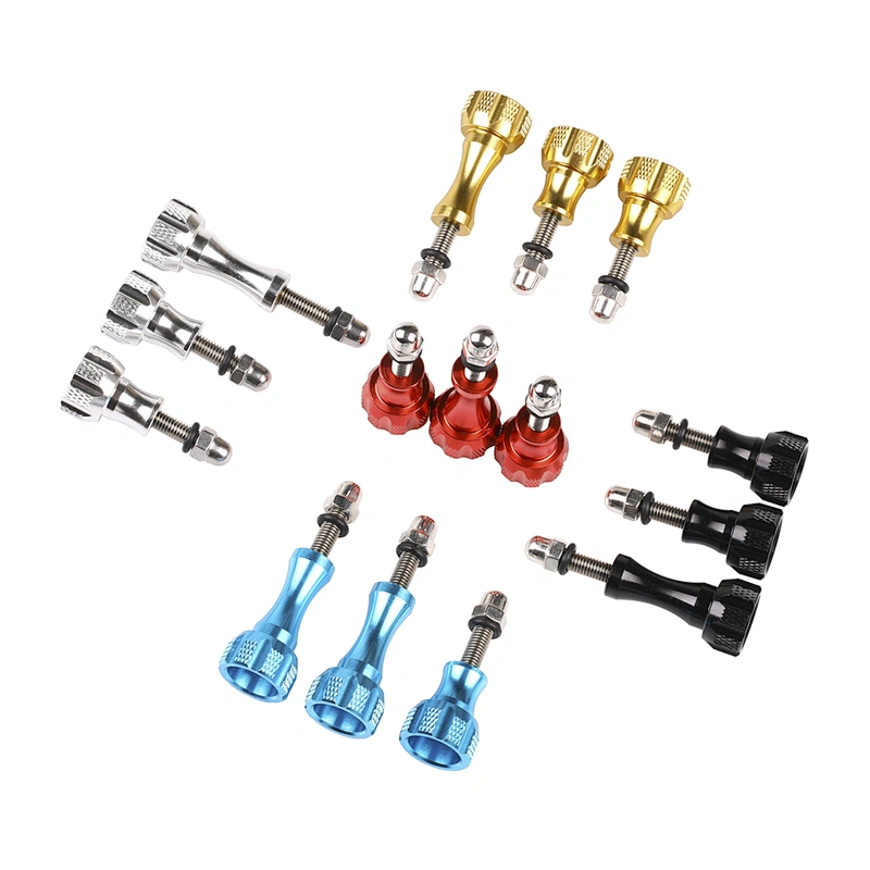 Kaliou Aluminium Go pro Mount Adapter Long Knob Bolt Nut Thumb Screw Cap Bolt Adjust Pivot for GoPros 7 6 5 4 3 2 Sj4000 SJ5000