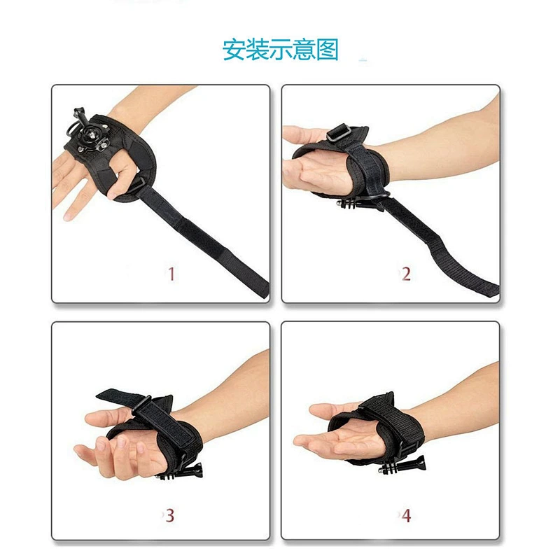 Good price for 360 Degree Rotation Wrist Hand Strap Band Tripod Mount Holder Arm Belt for action camera