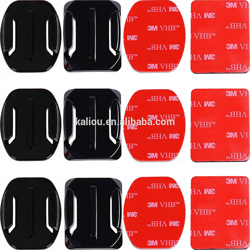 Kaliou Sports camera 8 in 1 Set Helmet 3M Adhesive Pads Sticker Curved Side Mount Accessories for GoPros